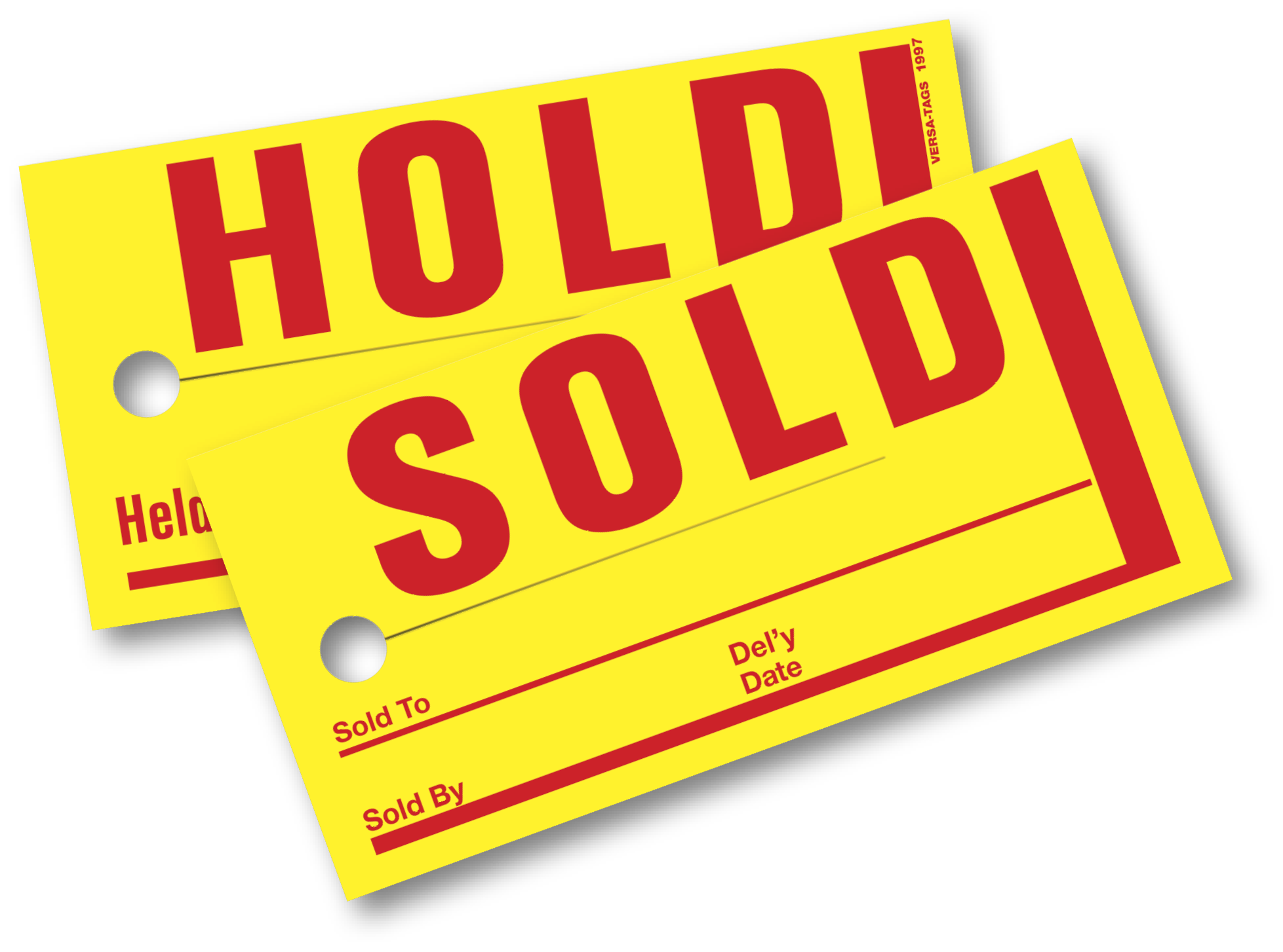 SOLD HOLD TAGS (2.6 in. x 4.1 in.)