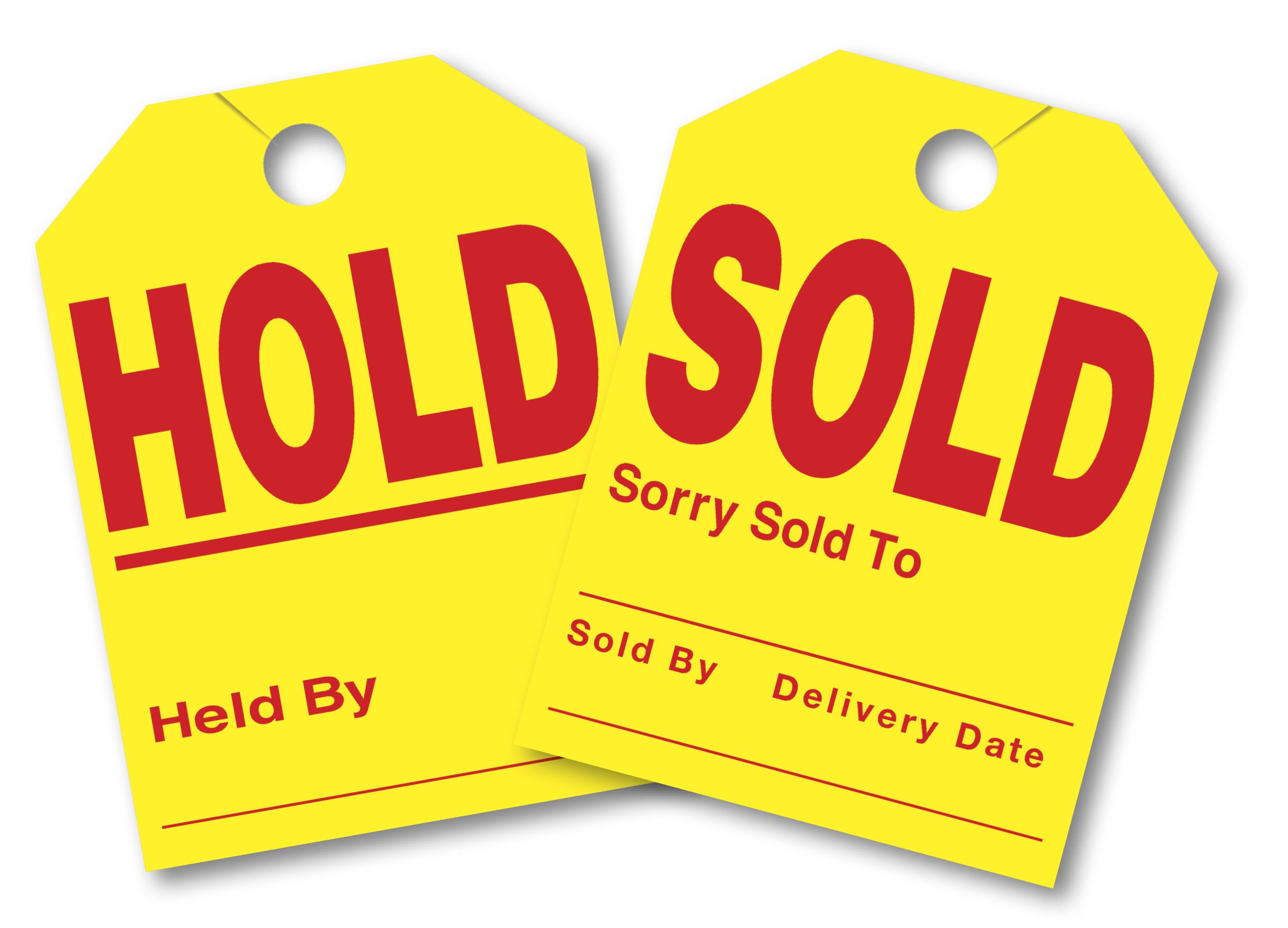 SOLD/HOLD MIRROR HANG TAGS