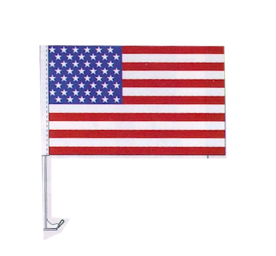 AMERICAN FLAG/CLIPS ON WINDOW