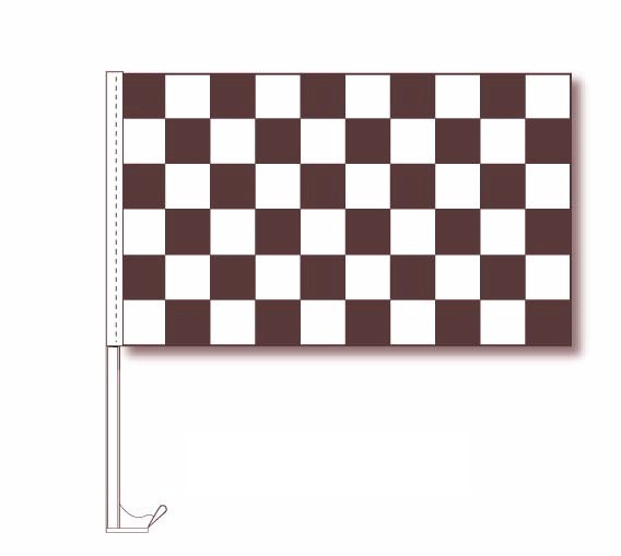 CHECKERED WINDOW CLIP FLAG