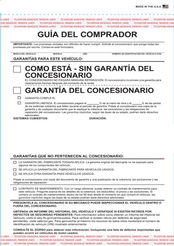 FEDERAL BUYERS GUIDES (AS IS) (SPANISH)