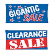 GIANT 3 ft. x 5 ft. FLUORESCENT DISPLAY BANNERS