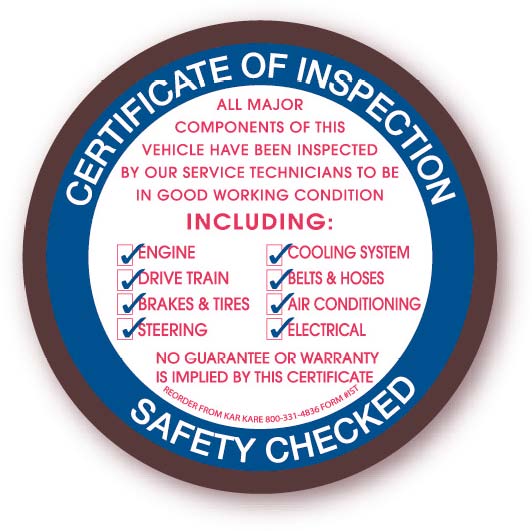 INSPECTION STICKERS