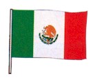 MEXICAN FLAG ANTENNA PENNANTS (PLASTIC)