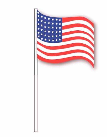 U.S. FLAG ANTENNA PENNANTS (CLOTH)