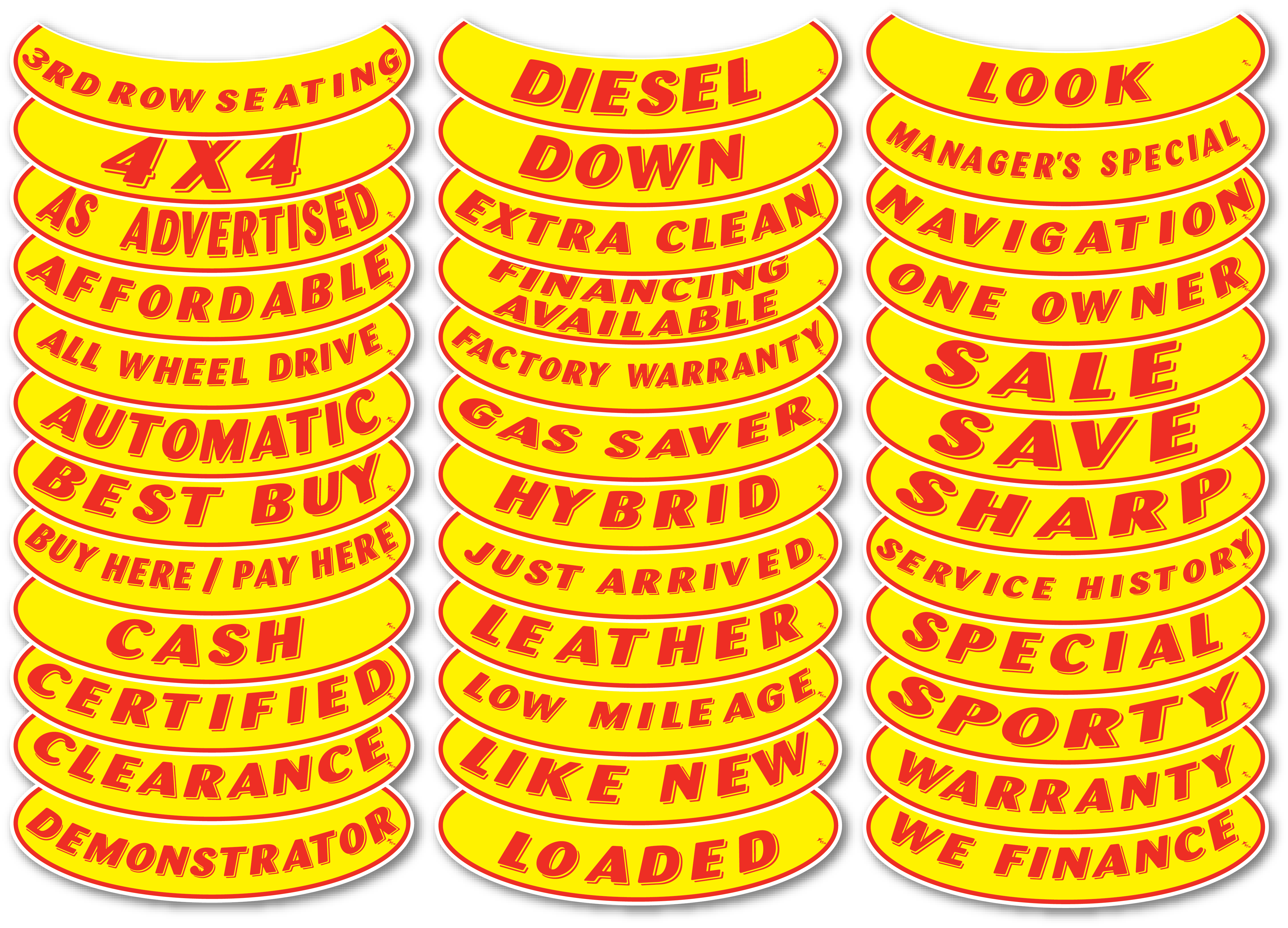 RED/ YELLOW SMILE SLOGANS