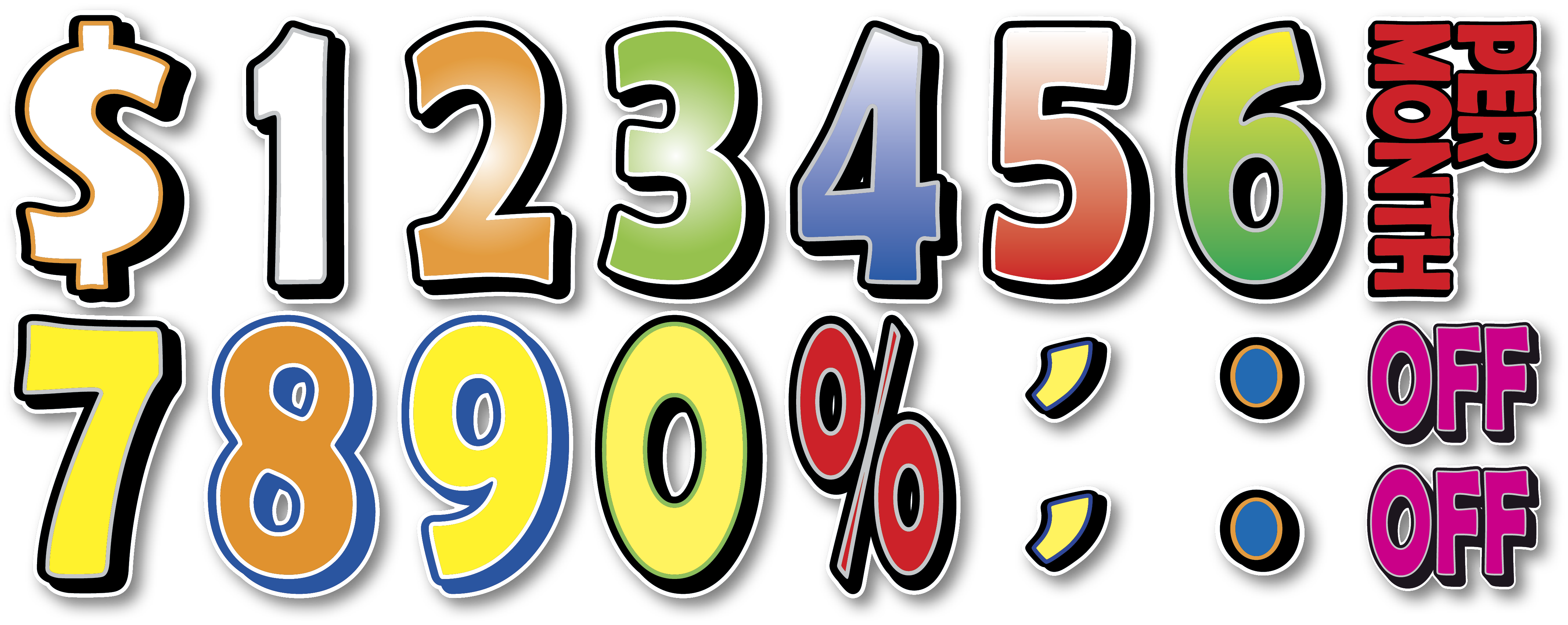CUSTOM MAGNETIC BIG DEAL DIGITS