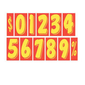 7.5 in. RED & YELLOW WINDSHIELD NUMBERS