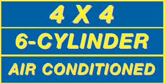 15 in. BLUE & YELLOW SLOGANS