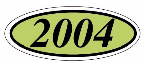 EURO STYLE OVAL YEAR MODEL SIGNS - CHARTREUSE