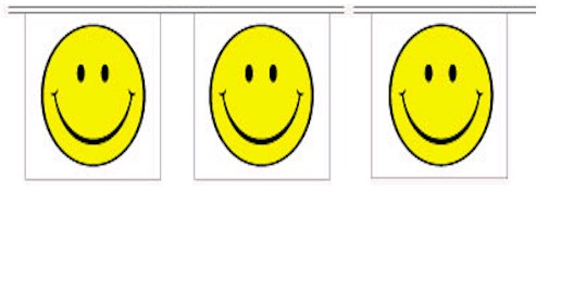 SMILEY FACE BANNER STRING