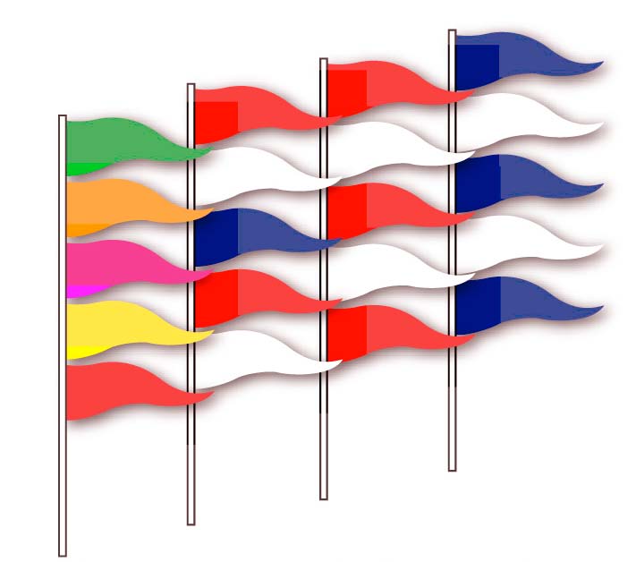 PLASTI CLOTH ANTENNA PENNANTS