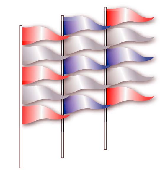 METALLIC TRIANGLE ANTENNA PENNANTS