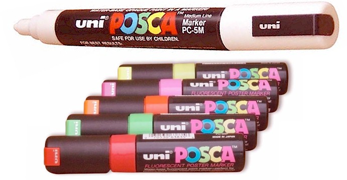 REGULAR UNIPOSCA WATERPROOF MARKERS